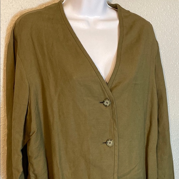 Liz Claiborne Green Blazer Relaxed Fit - Picture 4 of 5